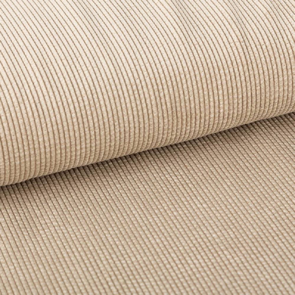 Schöner Leben Cord Stof Bubble Bekleidungsstoff Dekostoff einfarbig beige 1,45m Breite