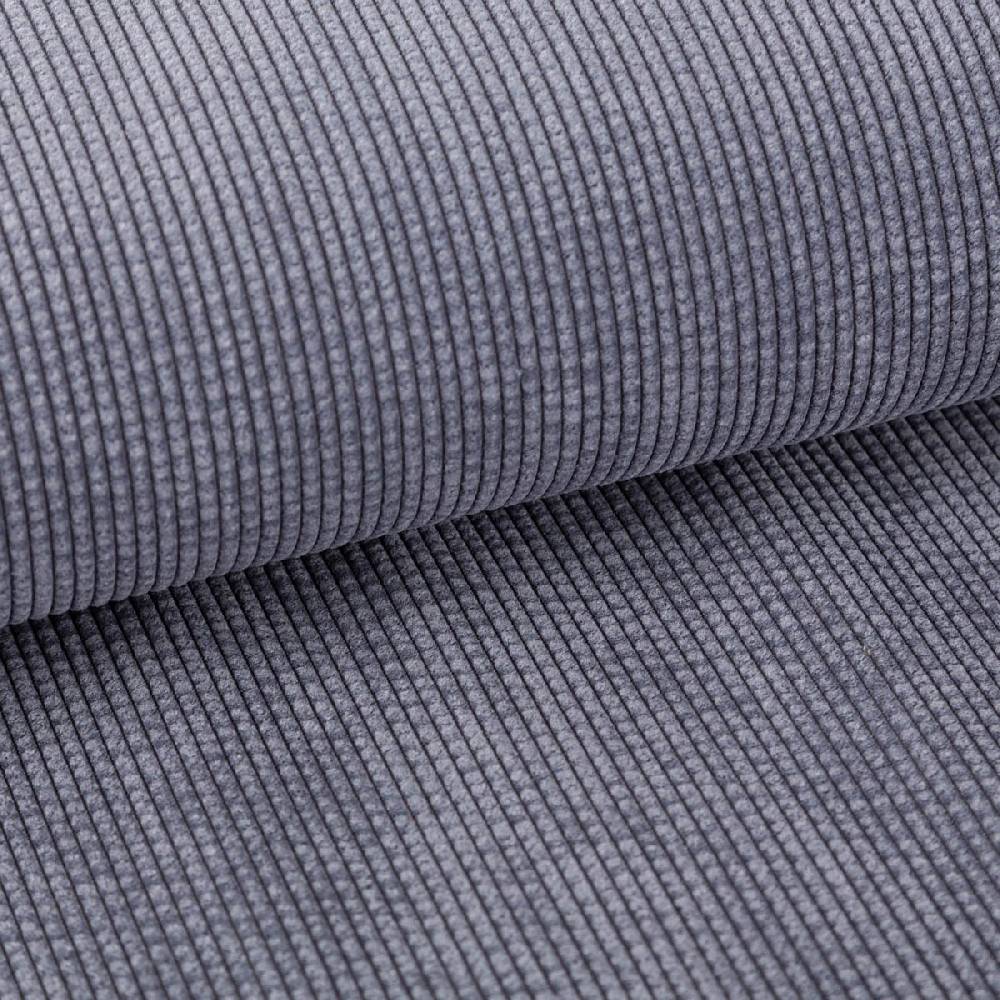 Schöner Leben Cord Stof Bubble Bekleidungsstoff Dekostoff einfarbig rauchblau 1,45m Breite