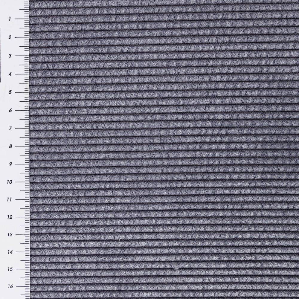 Schöner Leben Cord Stof Bubble Bekleidungsstoff Dekostoff einfarbig rauchblau 1,45m Breite Outlet