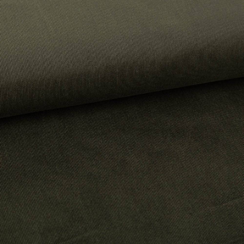 Schöner Leben Cord Stoff Babycord 21W aus Baumwolle uni army green grün 1,40m Breite