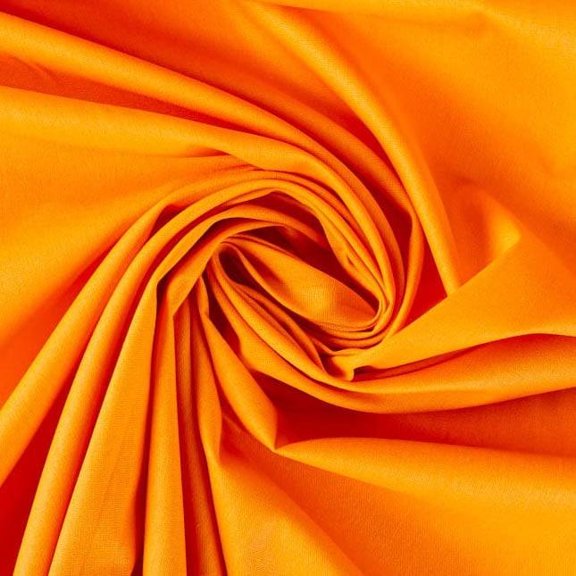 Schöner Leben Baumwollstoff Meterware Fahnentuch uni orange-dottergelb 1,45m Breite Bis zu 65% Rabatt