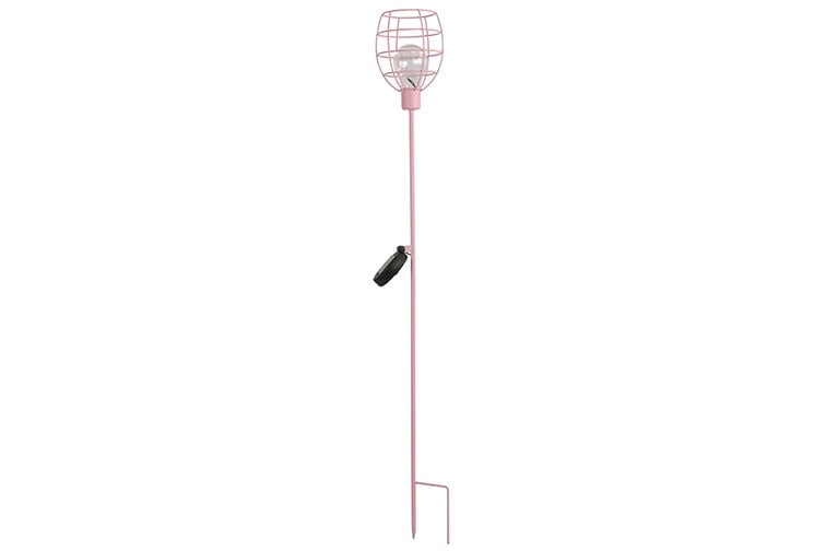 Schöner Leben LED-Solarlampe Gartenstecker in Rosa von Countryfield 11,5x11,5x90cm