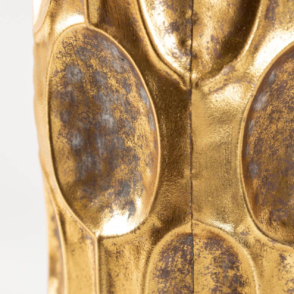 Schöner Leben Vase Flasche aus Metall Reliefstruktur Gold von Countryfield 14x14x66,5cm Angebote