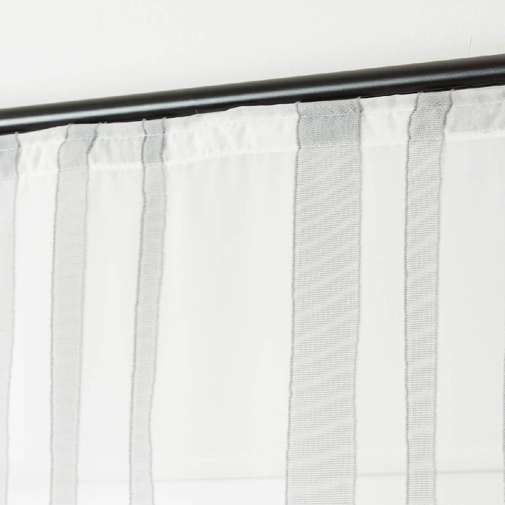 Schöner Leben Schiebevorhang Alicante Scherli transparent weiß grau 245x60cm (BxH) Verkauf
