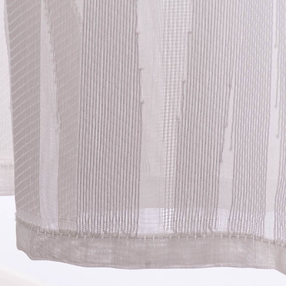 Schöner Leben Scheibengardine Breeze transparente Meterware mit Schlaufen Gräser wollweiß beige 46cm Höhe Outlet