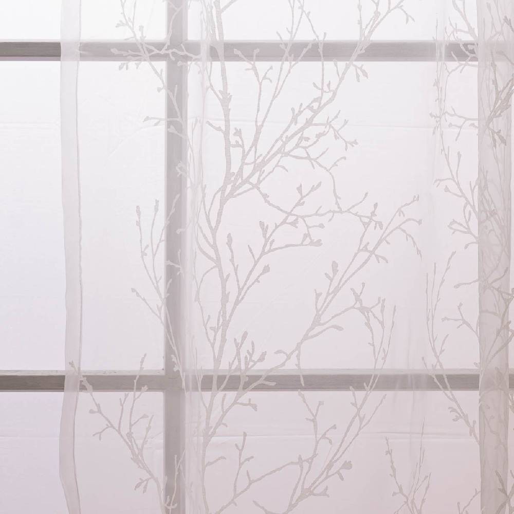 Schöner Leben Gardine Inverno My Style Ausbrenner mit verdeckten Schlaufen transparent Äste wollweiß 140cmx255cm Angebote