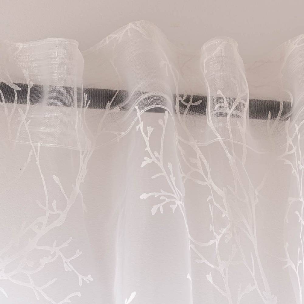 Schöner Leben Gardine Inverno My Style Ausbrenner mit verdeckten Schlaufen transparent Äste wollweiß 140cmx255cm Angebote