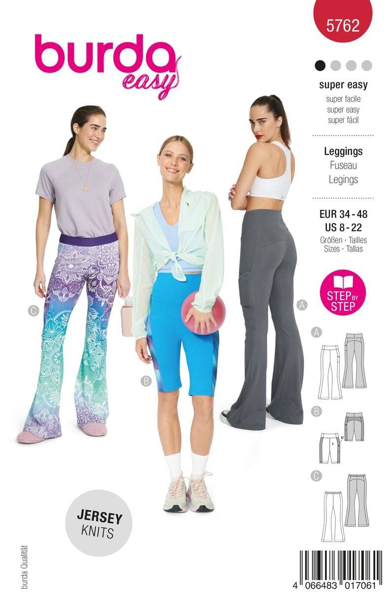 Schöner Leben Burda Schnittmuster 5762 Damen Leggings