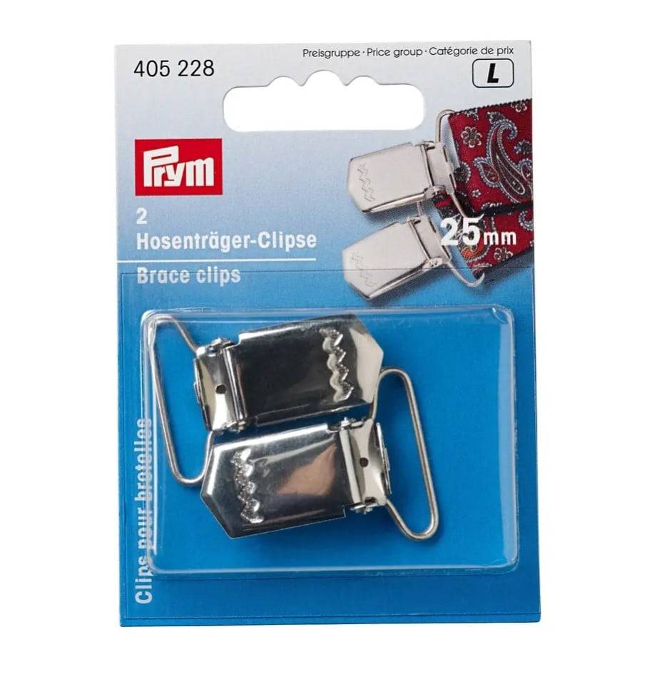 Schöner Leben Hosenträger-Clips, 18mm, silberfarbig im 2er Pack von Prym