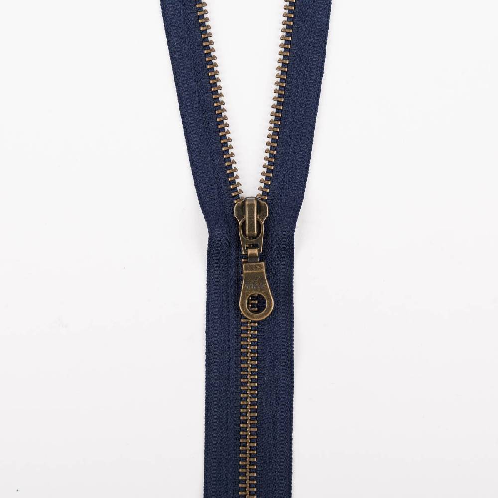 Schöner Leben Reißverschluss Metall antik gold teilbar 5mm 45cm lang in versch. Farben