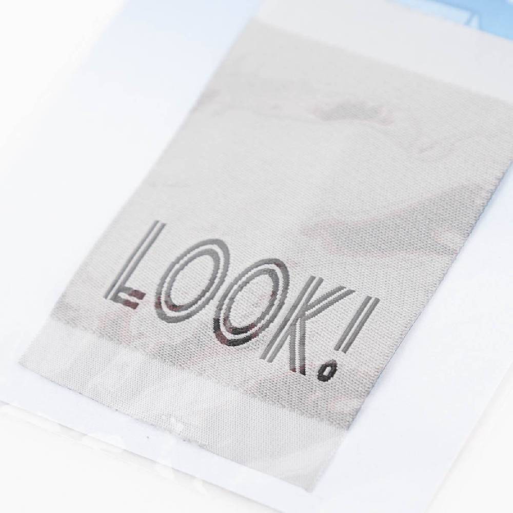 Schöner Leben Applikation LOOK! Jeanslabel zum Aufnähen grau 46x74mm von Prym Schlussverkauf