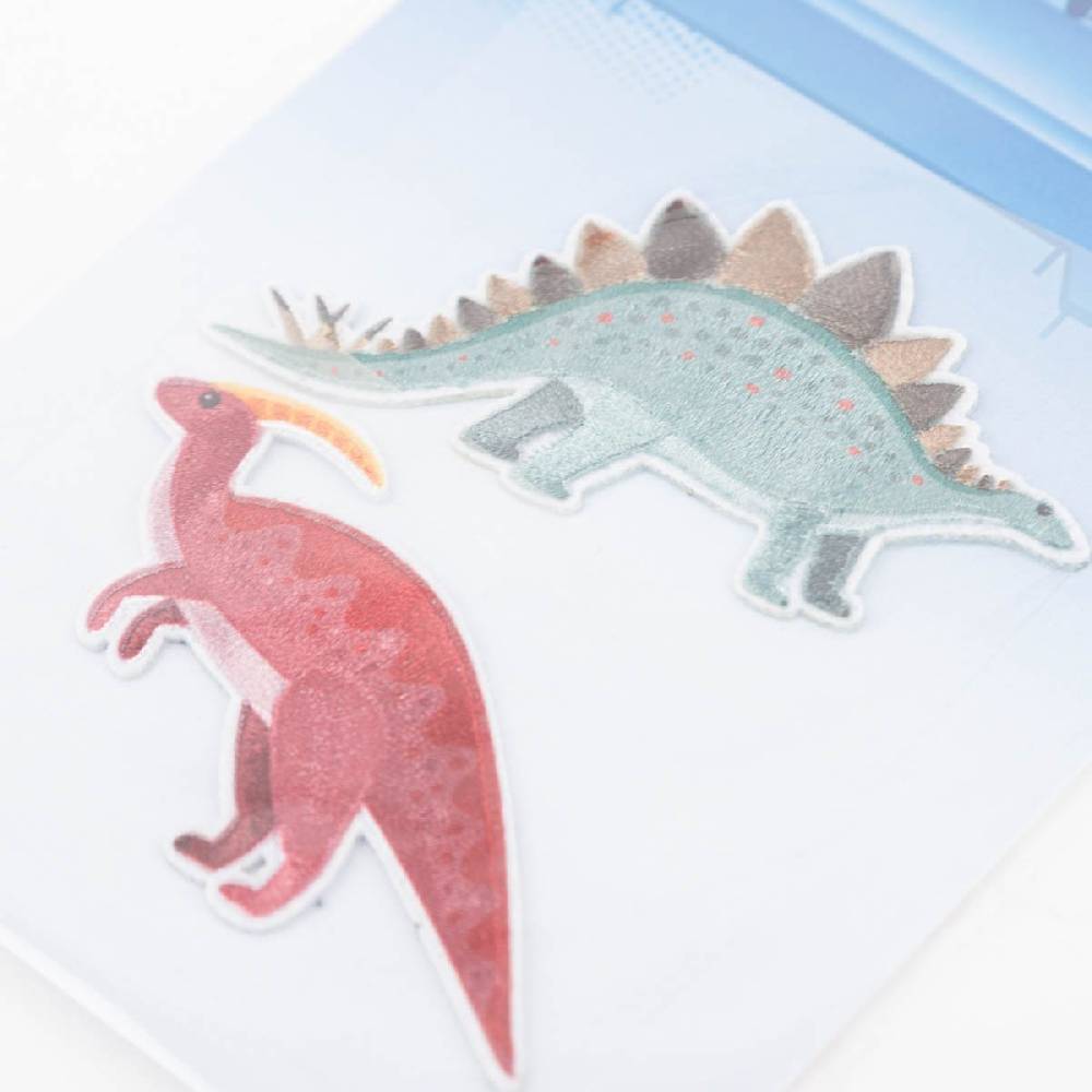 Schöner Leben Applikation Dino selbstklebend/aufbügelbar grün rot 73x45mm von Prym Meist gekauft