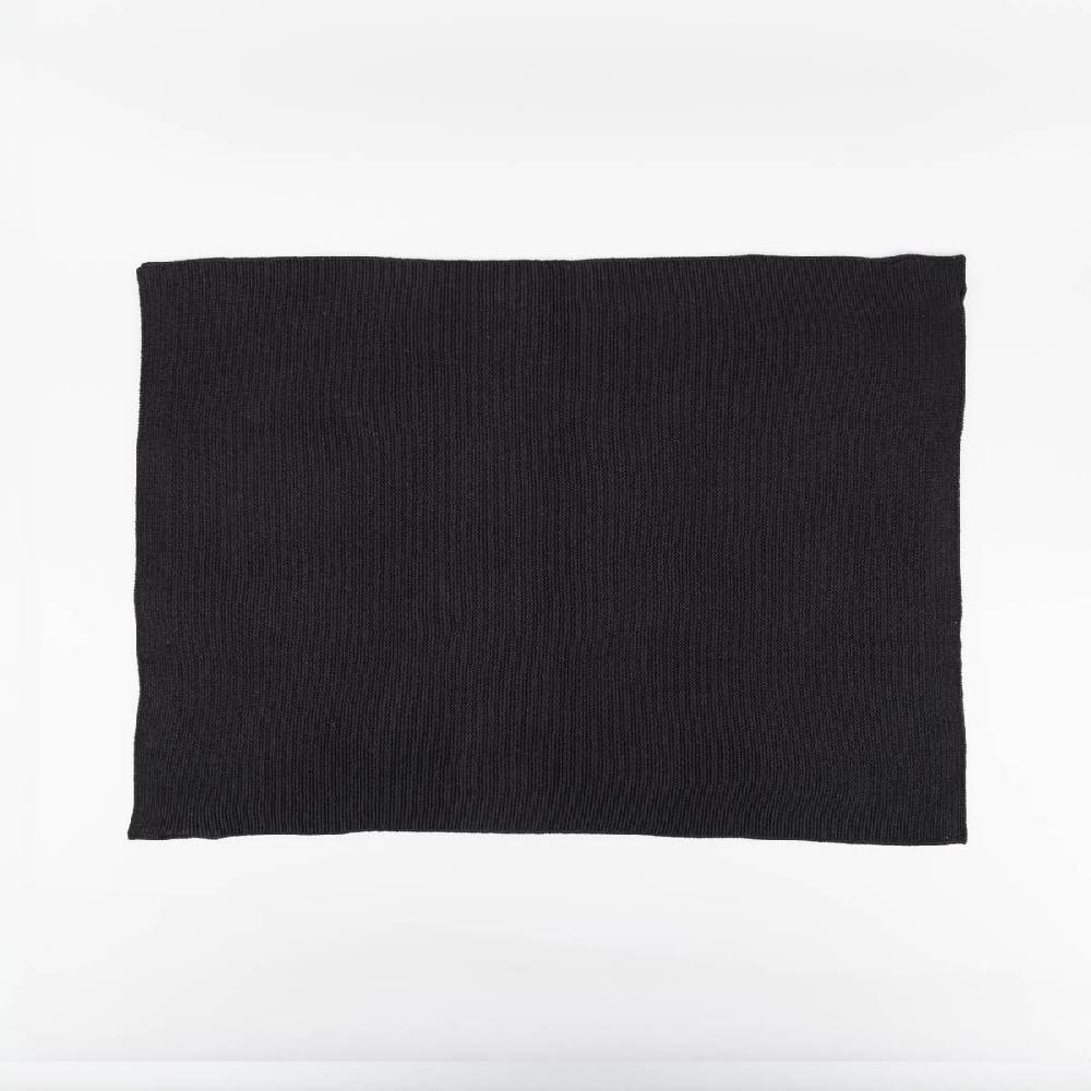 Schöner Leben Küchenhandtuch aus Baumwolle gestrickt einfarbig schwarz 50x70 von Linen & More