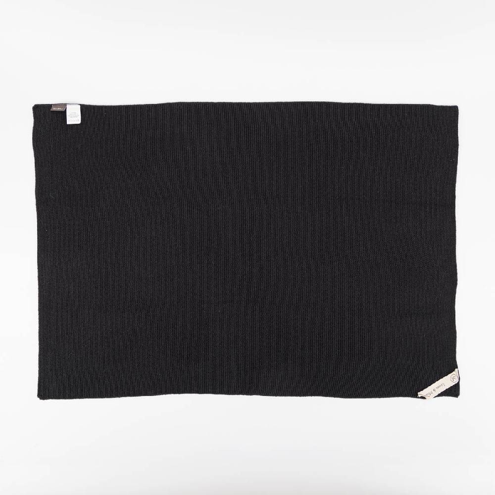 Schöner Leben Küchenhandtuch aus Baumwolle gestrickt einfarbig schwarz 50x70 von Linen & More Outlet
