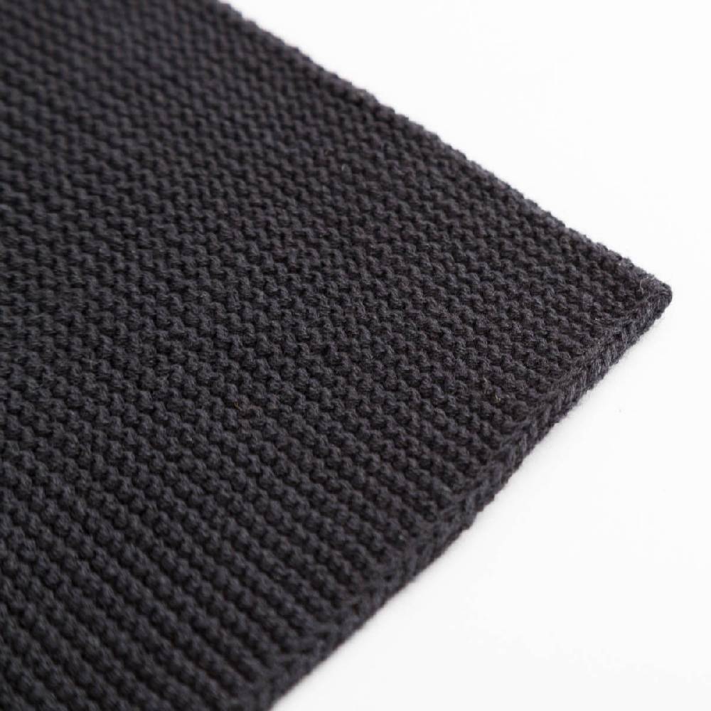Schöner Leben Küchenhandtuch aus Baumwolle gestrickt einfarbig schwarz 50x70 von Linen & More Outlet
