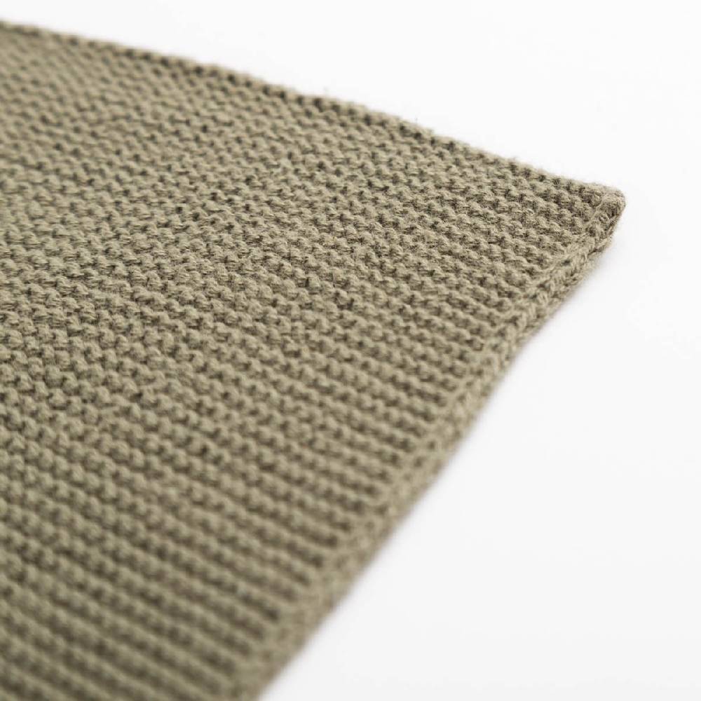 Schöner Leben Küchenhandtuch aus Baumwolle gestrickt einfarbig olivgrün 50x70 von Linen & More Auslauf