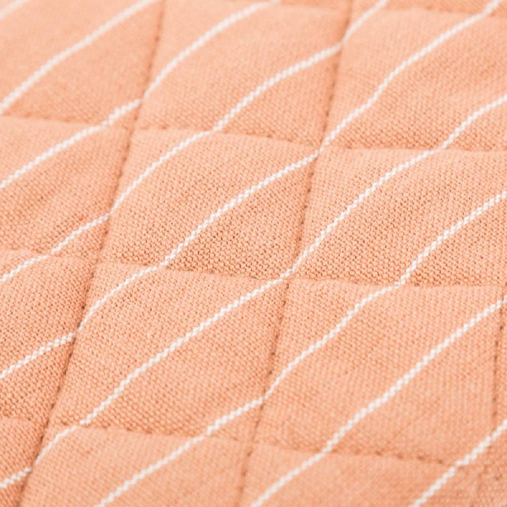 Schöner Leben Ofenhandschuh aus Baumwolle gestreift hellbraun weiß 18x33cm von Linen & More Super Sparpreis