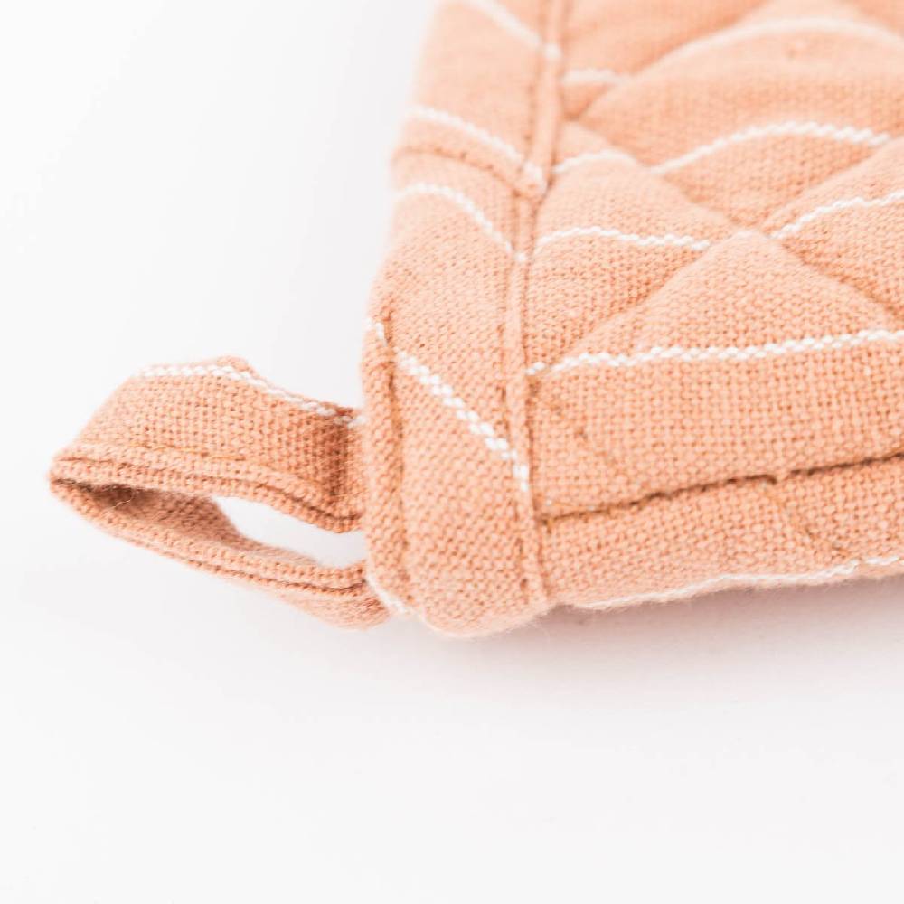 Schöner Leben 2er Set Ofenhandschuh aus Baumwolle gestreift hellbraun weiß 14x21cm von Linen & More Meist gekauft