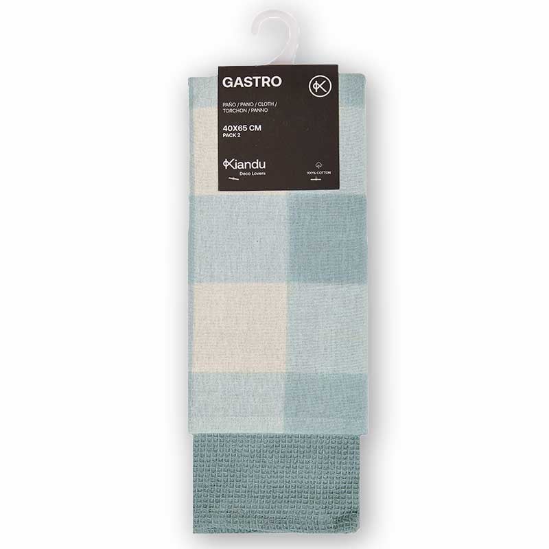 Schöner Leben Geschirrtücher Gastro aus Baumwolle blau beige 40x65cm 2er Set Schlussverkauf