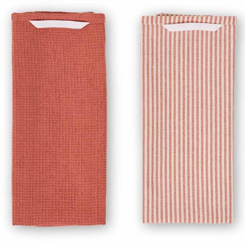 Schöner Leben Geschirrtücher Gastro aus Baumwolle terracotta beige 40x65cm 2er Set