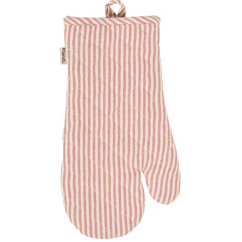 Schöner Leben Ofenhandschuh und Topflappen Gastro aus Baumwolle terracotta beige