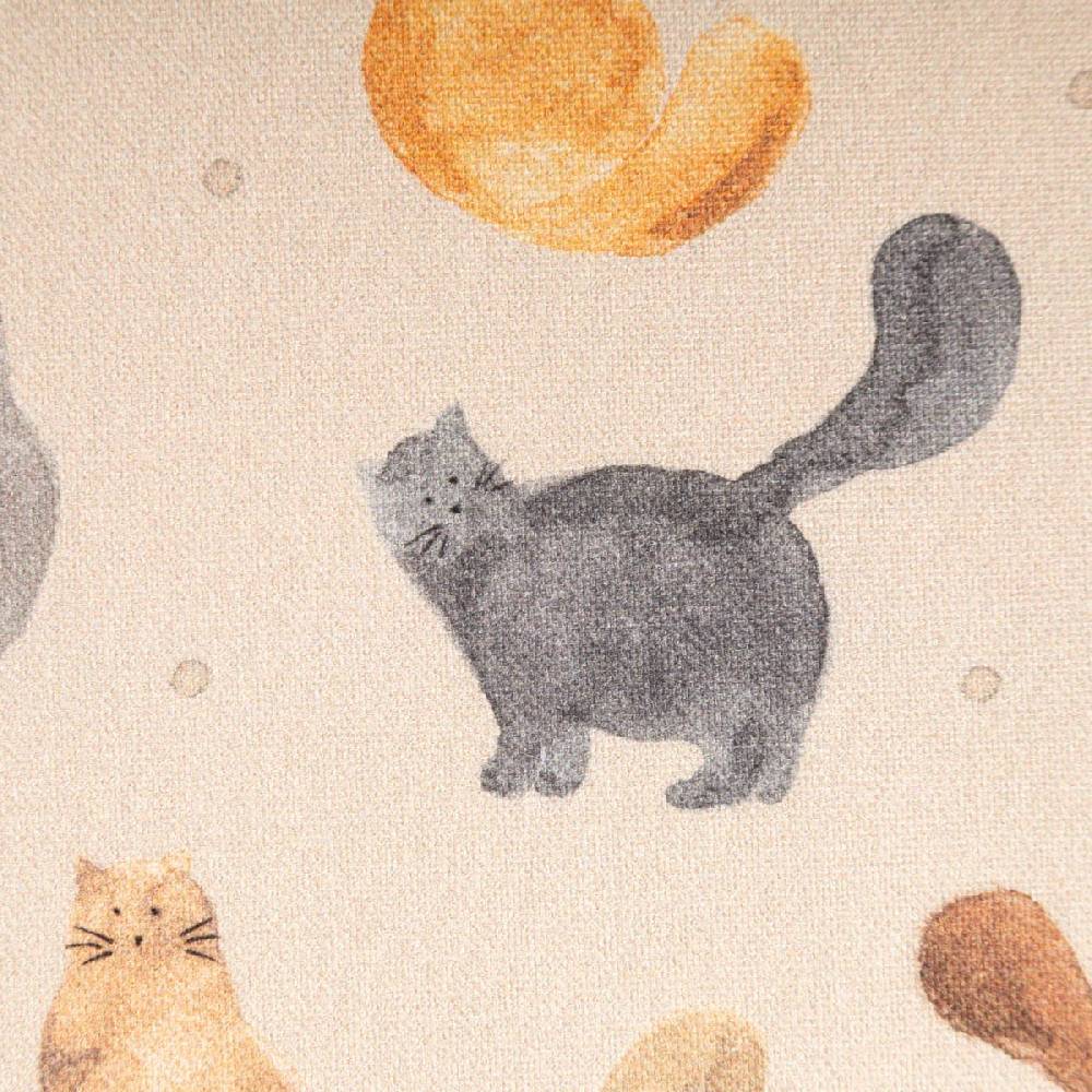 Schöner Leben Dekostoff Baumwollstoff Halbpanama Digitaldruck Cat Furry Friend Katzen natur 1,40m Breite Angebote