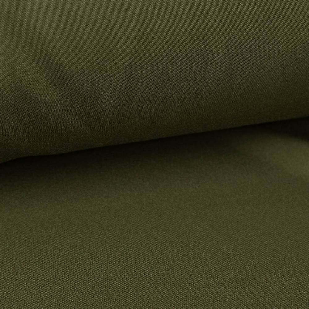 Schöner Leben Polyester Stoff Meterware Stretch Universalstoff einfarbig dunkel grün 1,48m Breite