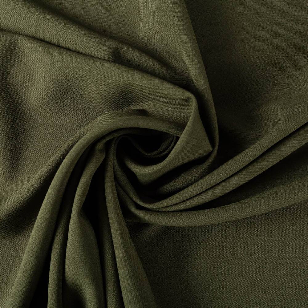 Schöner Leben Polyester Stoff Meterware Stretch Universalstoff einfarbig dunkel grün 1,48m Breite im Angebot