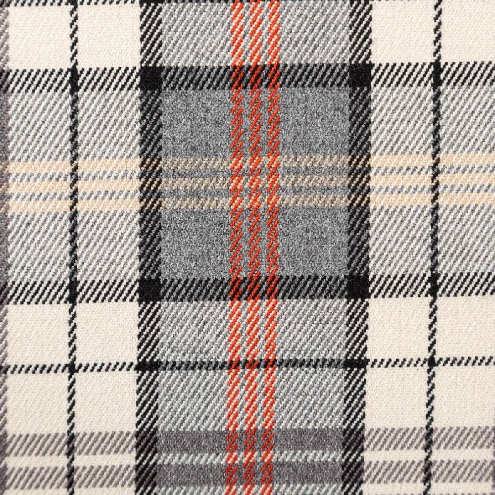Schöner Leben Viskose Stoff Tartan Muster Schottenkaro kariert beige grau rot 1,4m Breite Fabrikverkauf