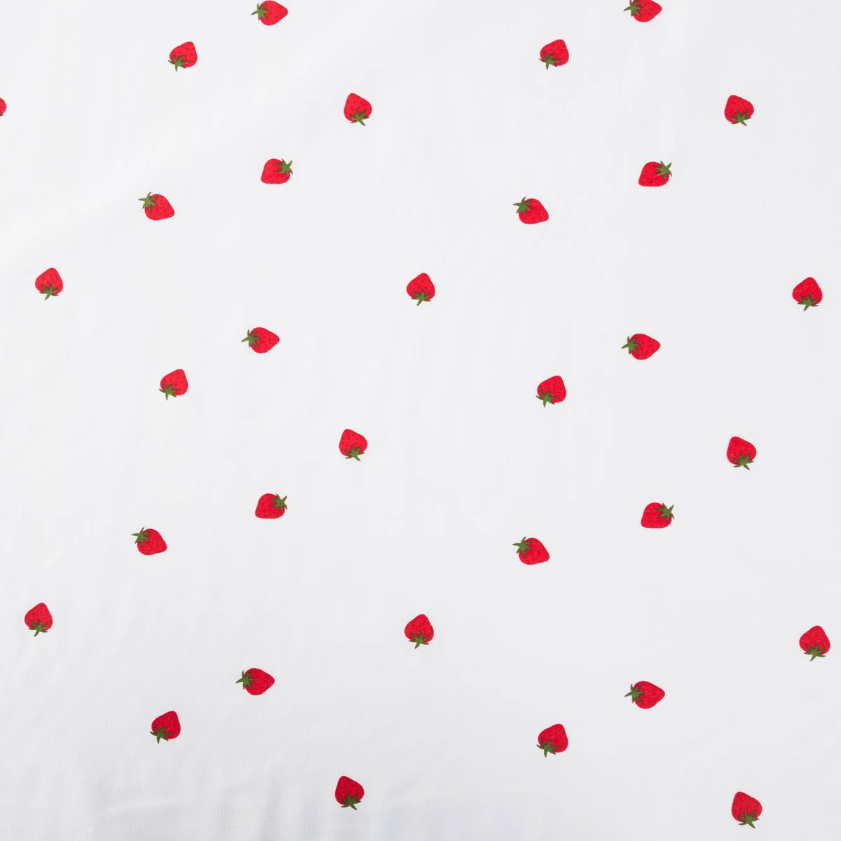 Schöner Leben Baumwollstoff Popeline Stoff Mini Erdbeeren weiß rot grün 1,45m Breite Begrenztes Angebot
