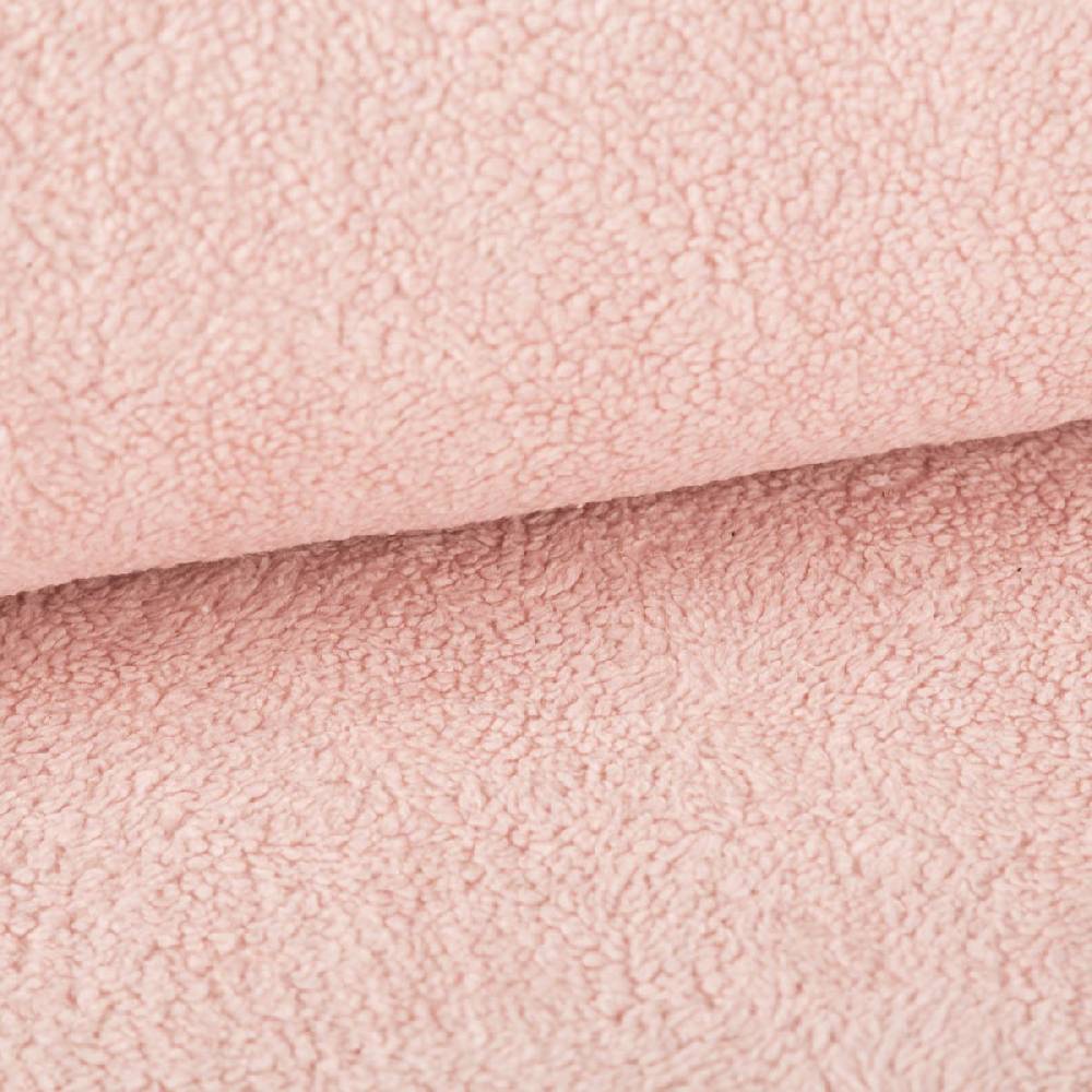 Schöner Leben Teddy Fleece Baumwoll Krimmer Plüschstoff einfarbig hell rosa 1,6m Breite