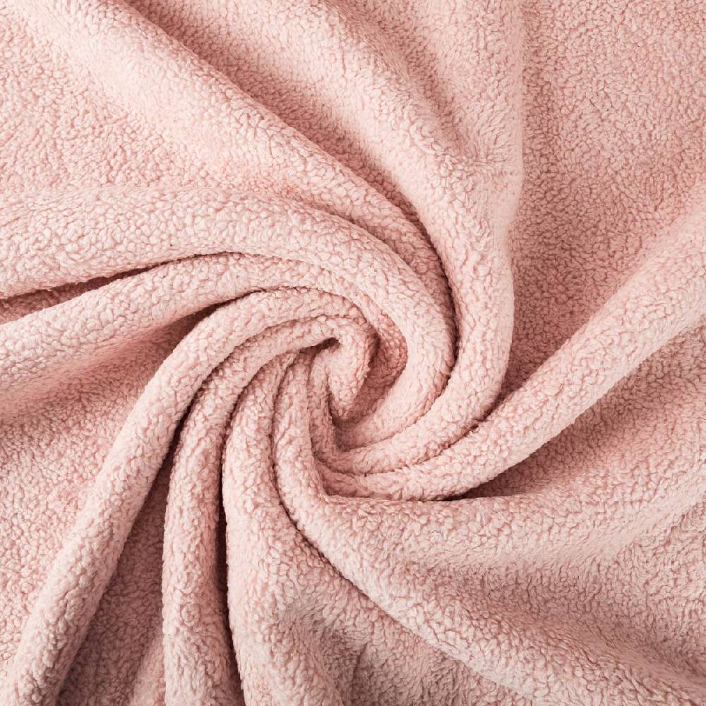 Schöner Leben Teddy Fleece Baumwoll Krimmer Plüschstoff einfarbig hell rosa 1,6m Breite Hotsell
