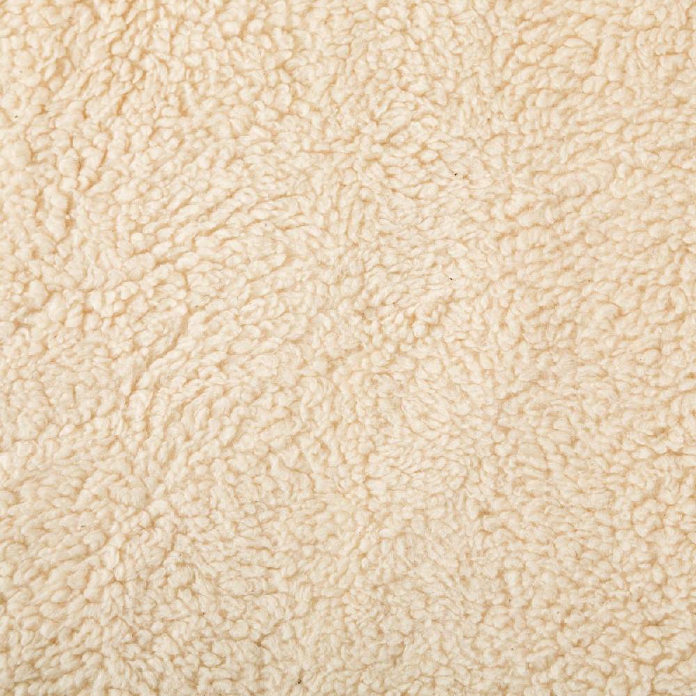 Schöner Leben Teddy Fleece Baumwoll Krimmer Plüschstoff einfarbig beige 1,6m Breite Schlussverkauf