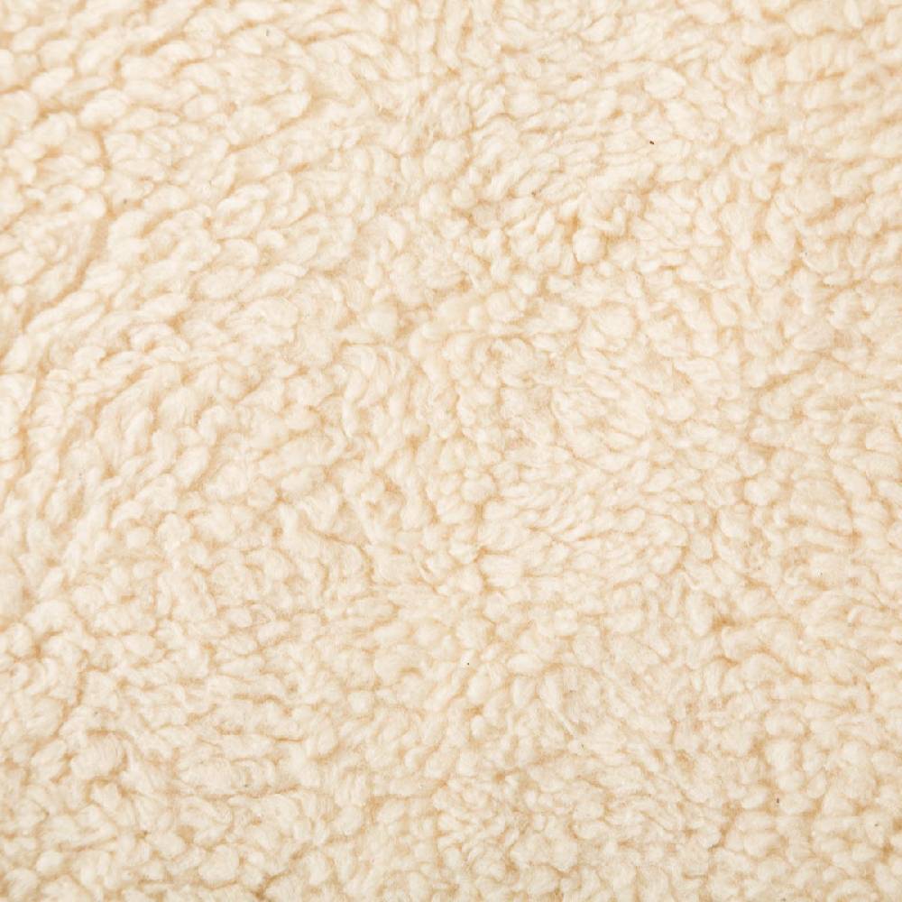 Schöner Leben Teddy Fleece Baumwoll Krimmer Plüschstoff einfarbig beige 1,6m Breite Schlussverkauf