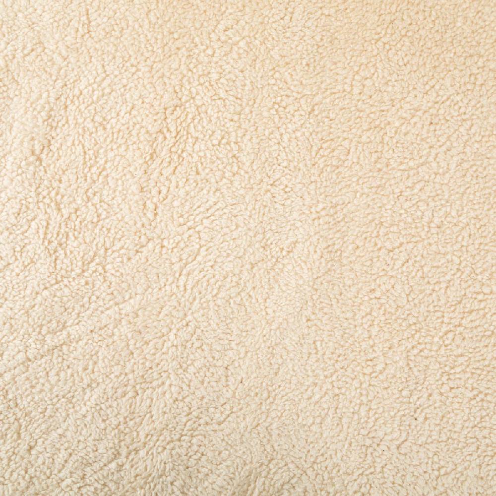 Schöner Leben Teddy Fleece Baumwoll Krimmer Plüschstoff einfarbig beige 1,6m Breite Schlussverkauf