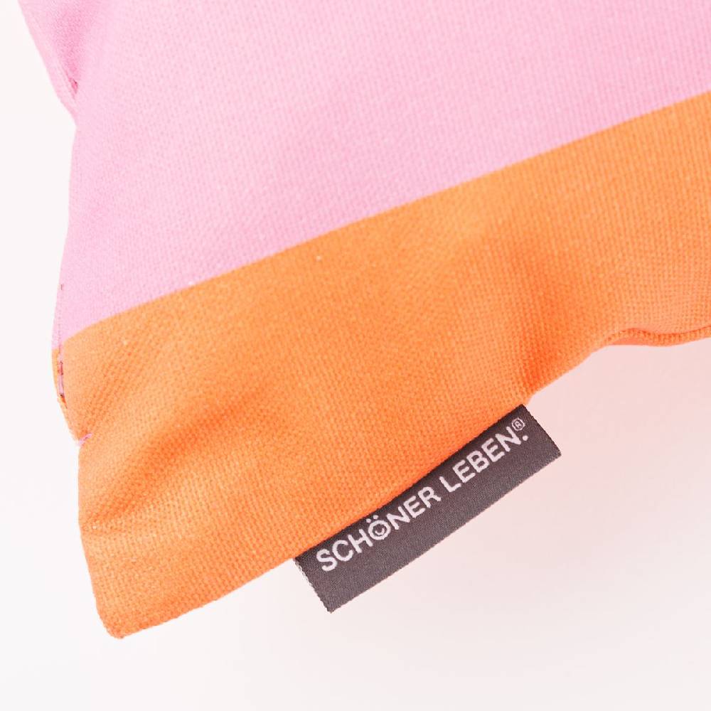 Schöner Leben Kissenhülle Streifen orange und pink in versch. Größen von SCHÖNER LEBEN Fabrikverkauf
