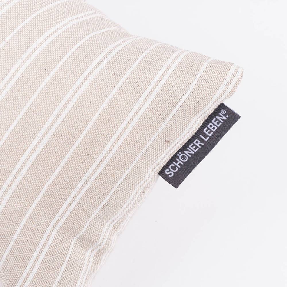 Schöner Leben SCHÖNER LEBEN. Zugluftstopper Basic Stripe natur weiß in verschiedenen Größen Auslauf