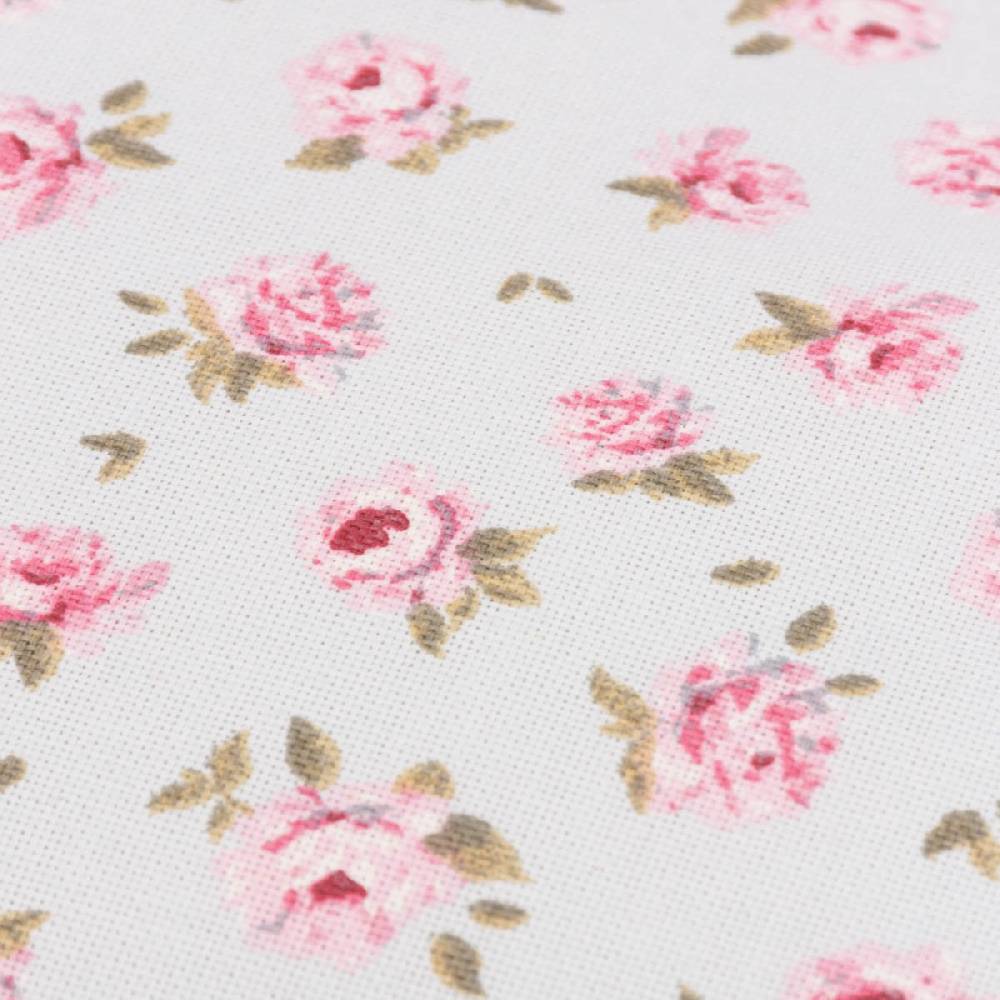 Schöner Leben Kissenhülle Classic Little Rose Rosenblüten hellblau rosa in versch. Größen oder Wunschmaß von SCHÖNER LEBEN Verkauf