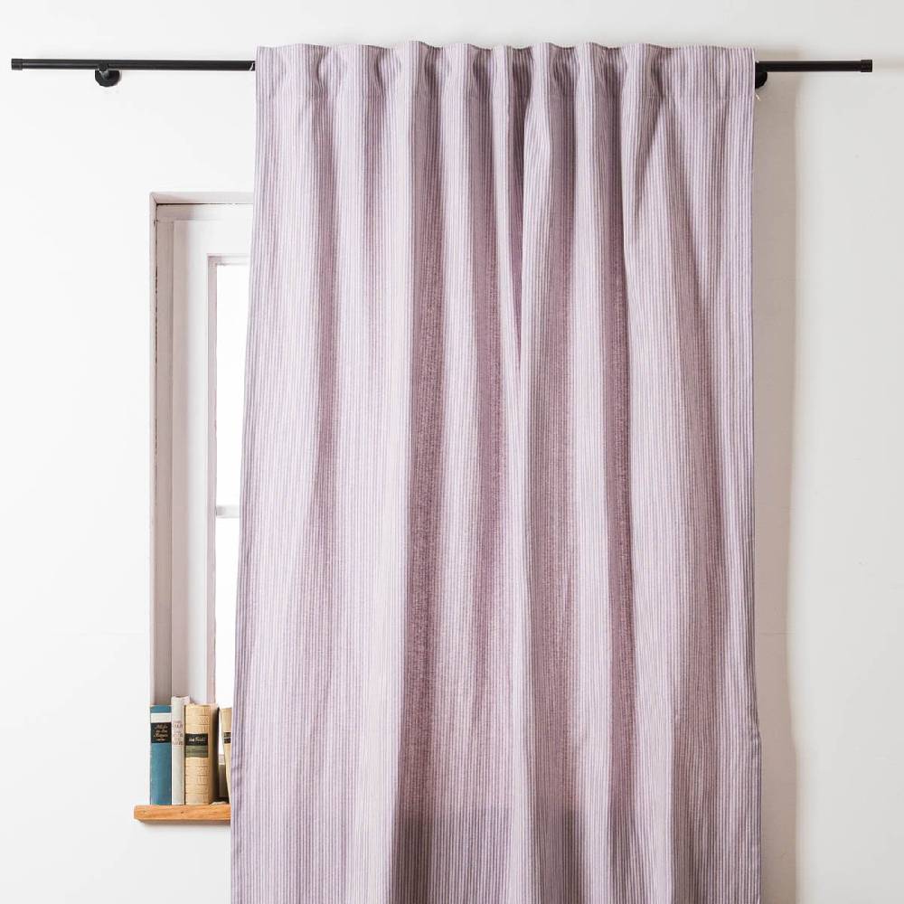 Schöner Leben Vorhang mit Smok-Schlaufenband Dobby Streifen lila beige in 245cm oder Wunschlänge von SCHÖNER LEBEN