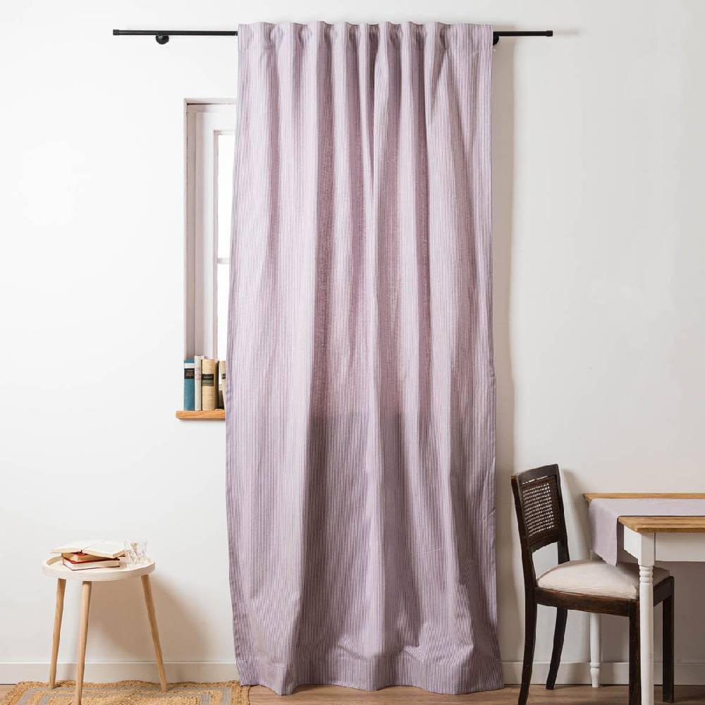 Schöner Leben Vorhang mit Smok-Schlaufenband Dobby Streifen lila beige in 245cm oder Wunschlänge von SCHÖNER LEBEN JETZT KAUFEN