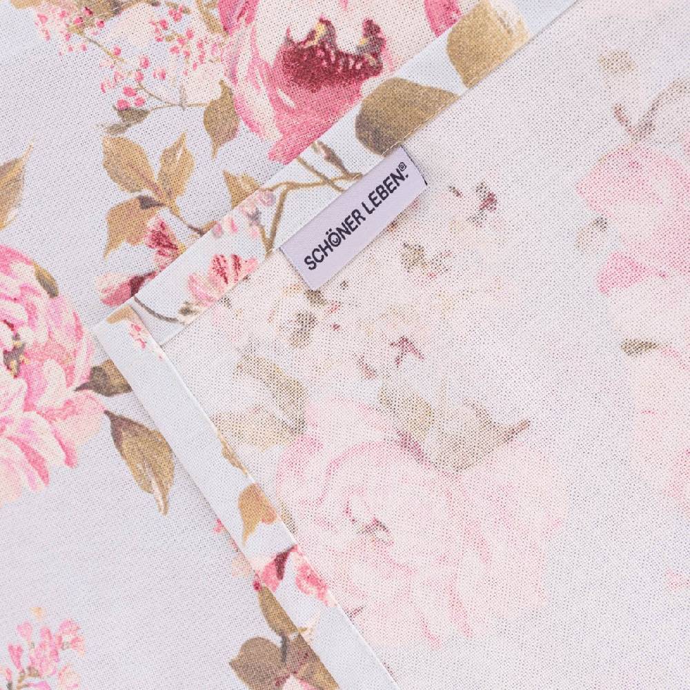 Schöner Leben Tischläufer Classic Painted Rose Rosen hellblau rosa 40x160cm von SCHÖNER LEBEN Nur noch ein Tag übrig