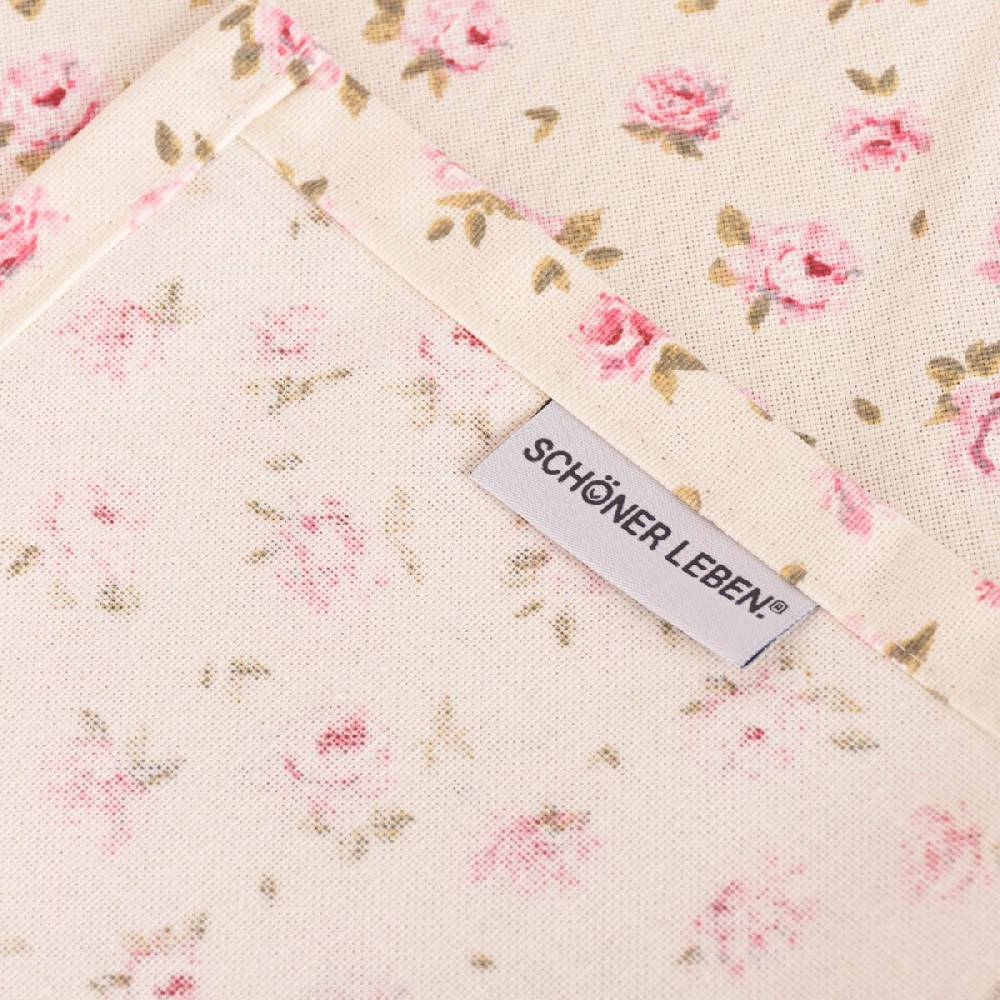 Schöner Leben Tischläufer Classic Little Rose Rosenblüten ecru rosa 40x160cm von SCHÖNER LEBEN Clearance-Verkauf