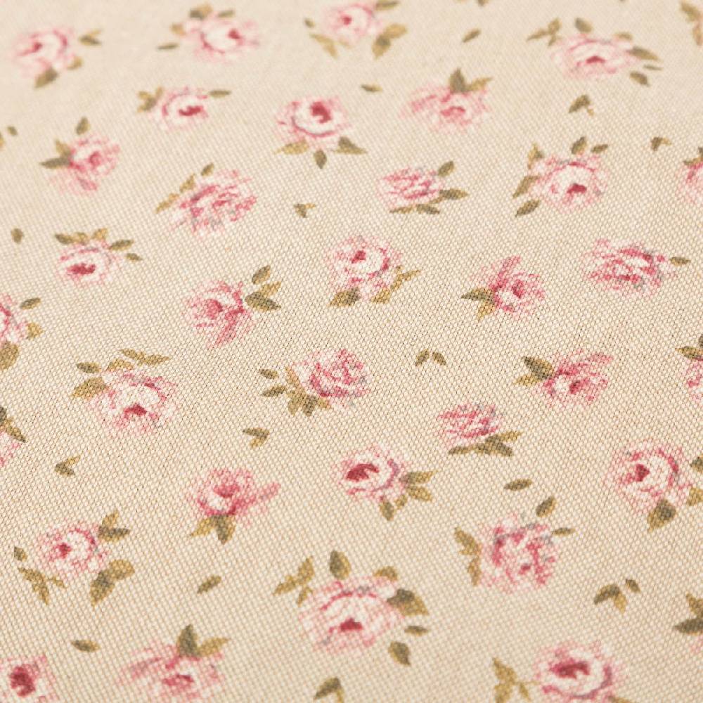 Schöner Leben Tischdecke Classic Little Rose Leinenlook Rosenblüten natur rosa in versch. Größen von SCHÖNER LEBEN Kostenloser Versand international