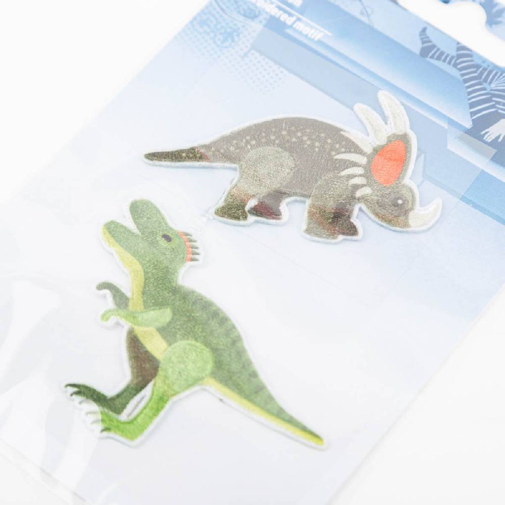 Schöner Leben Applikation Dino selbstklebend/aufbügelbar grün 75x55mm von Prym Fabrikladen