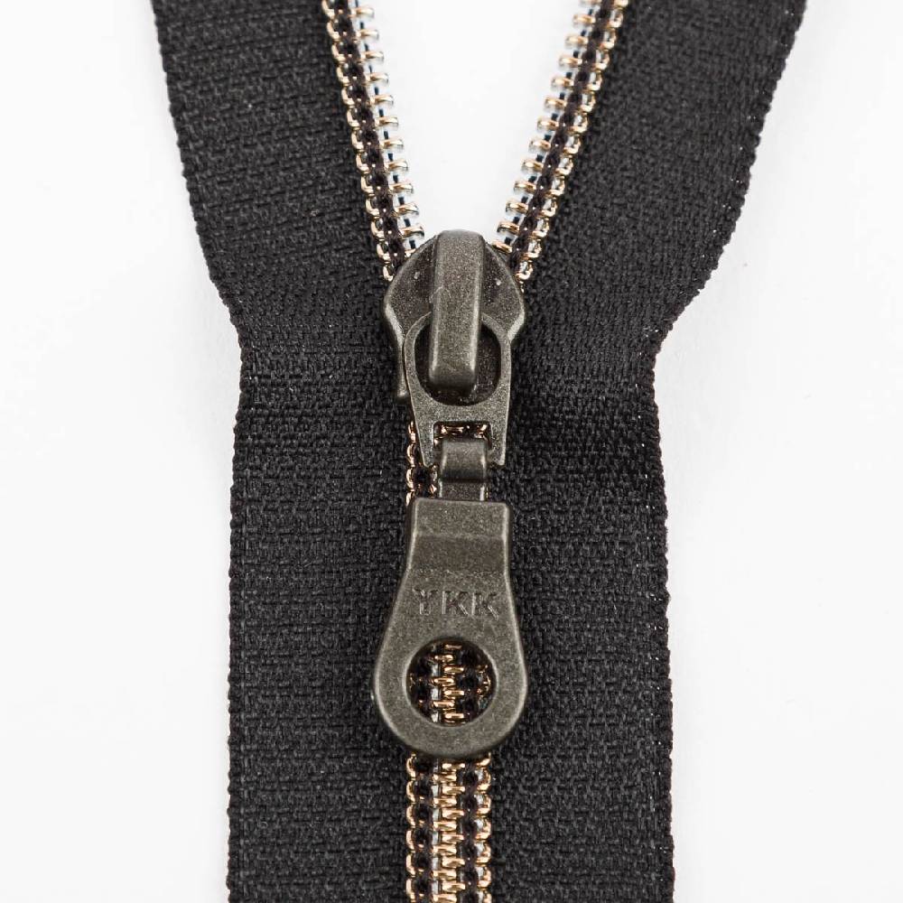 Schöner Leben Reißverschluss Kunststoff-Deko-Spirale teilbar 5mm 25cm lang in der Farbe schwarz Fabrik Onlineshop