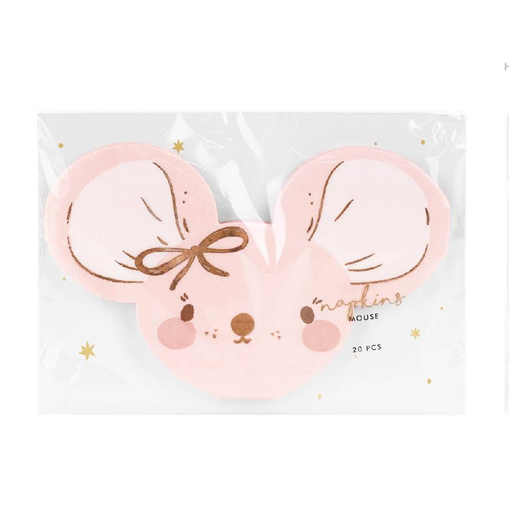 Schöner Leben Papierservietten Maus rosa 16x10cm 2lagig 20 Stück Jubiläumsangebot