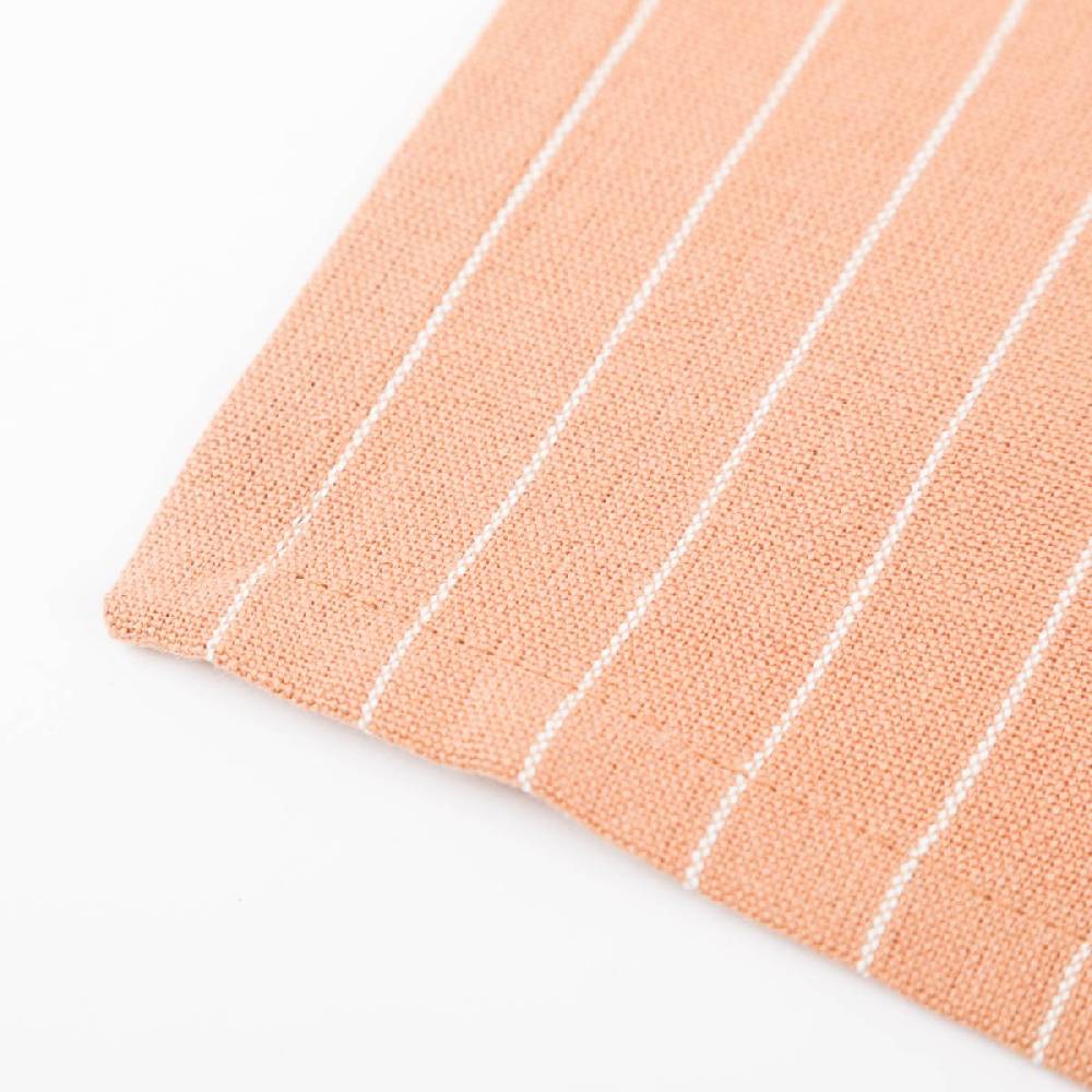 Schöner Leben Set aus 4 Platzsets und 4 Servietten gestreift hellbraun weiß 50x35cm und 40x40cm von Linen & More Top Angebot