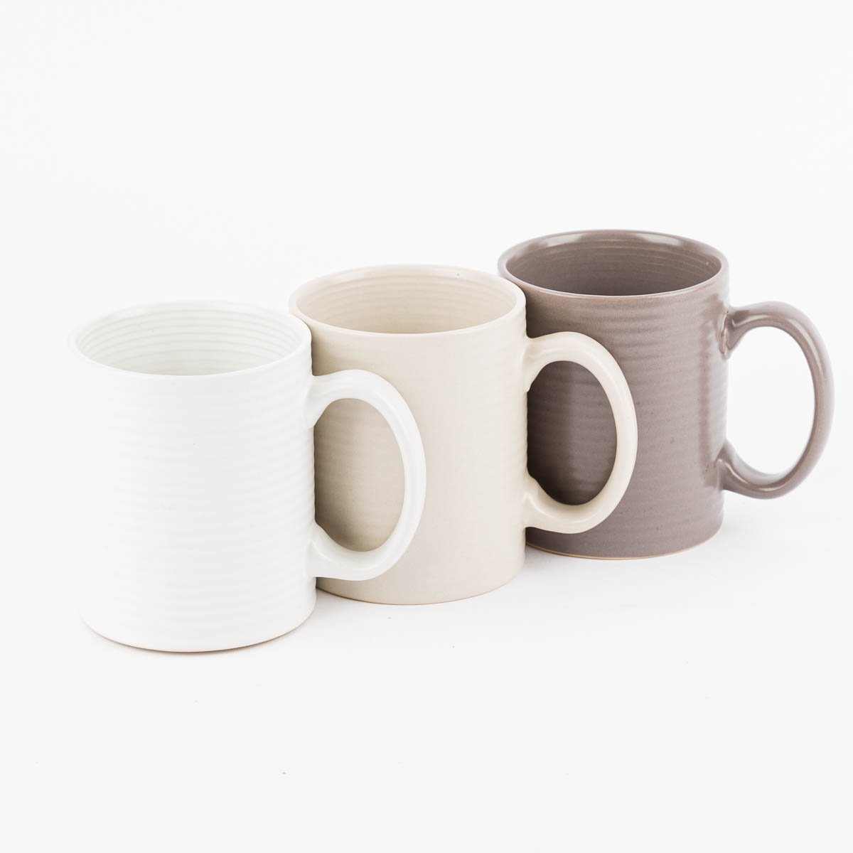 Schöner Leben Tasse aus Keramik weiß beige oder taupe 320ml Neuheiten