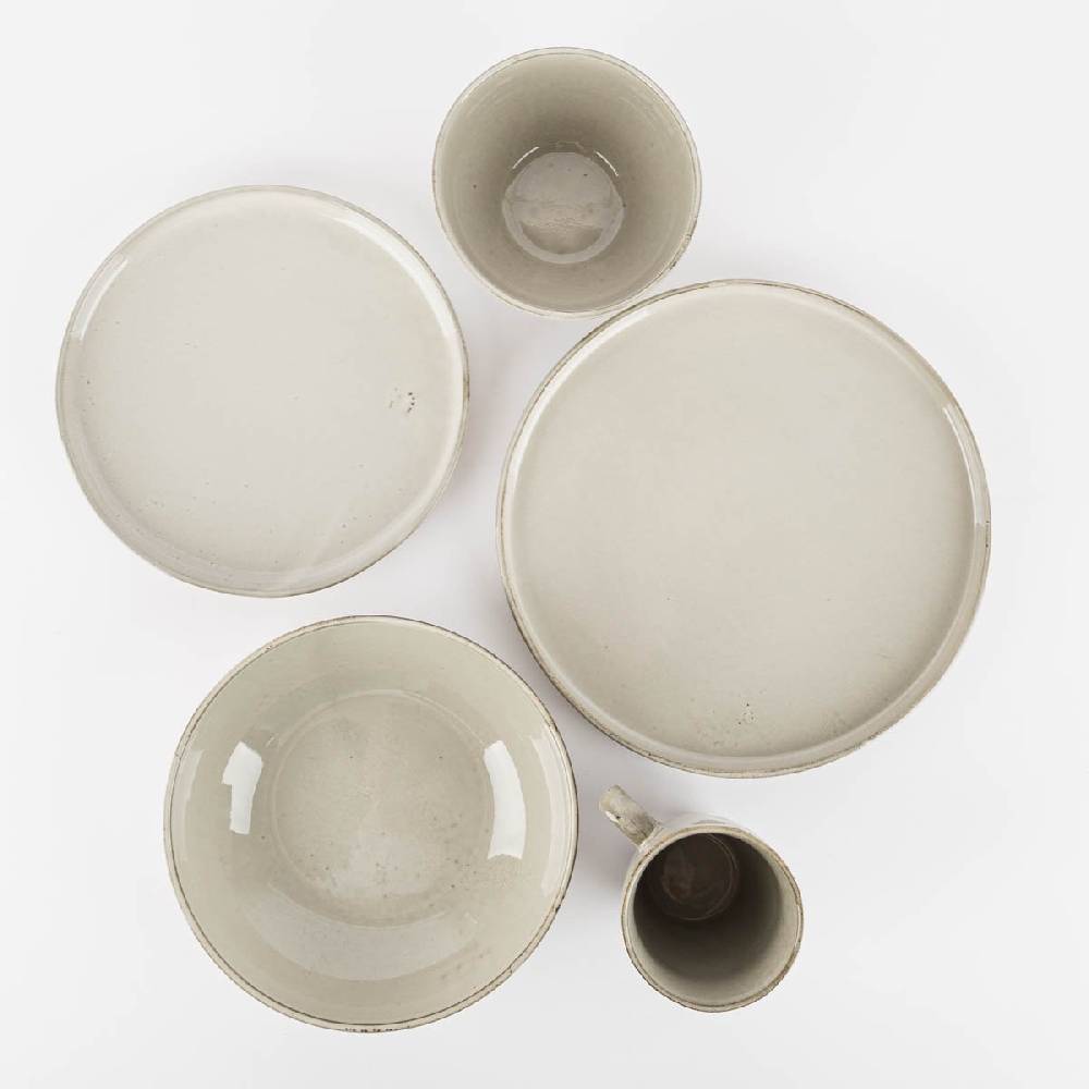 Schöner Leben Müslischale aus Keramik grau 14x8cm Kauf eins, bekomm eins gratis