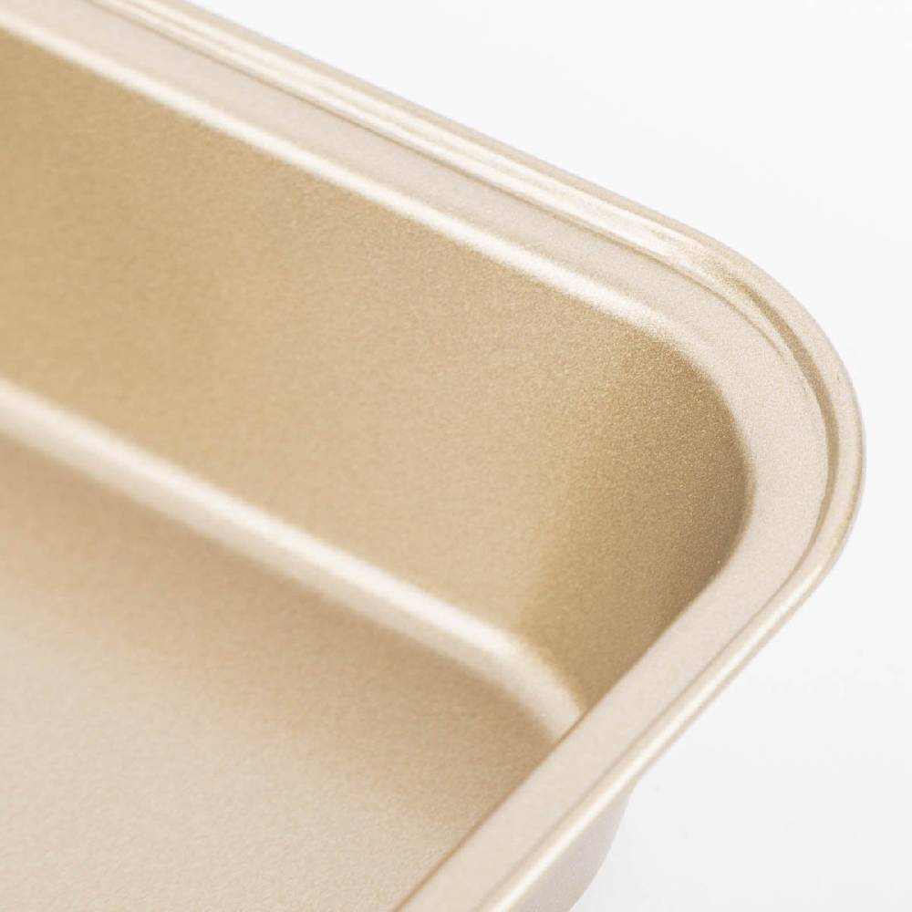 Schöner Leben Backform und Bratform aus Metall goldfarbig 34x24x5,8cm Tiefpreis